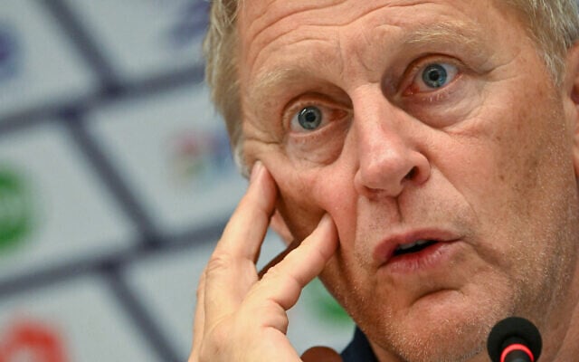 Ireland’s Icelandic head coach Heimir Hallgrimsson speaks during a press conference after the UEFA Nations League football match between Israel and Ireland in Debrecen, Hungary, on September 27, 2026. (Attila KISBENEDEK/AFP) Ireland’s Icelandic head coach Heimir Hallgrimsson speaks during a press conference after the UEFA Nations League football match between Israel and Ireland in Debrecen, Hungary, on September 27, 2026. (Attila KISBENEDEK/AFP)