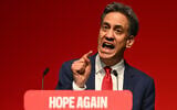 Britain’s Foreign Secretary Ed Miliband delivers a speech on the second day of the annual Labour Party conference in Liverpool, northwest England, on September 28, 2026. (Oli SCARFF/AFP)
