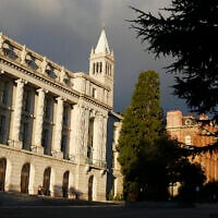 In this December 21, 2014 file photo, late light falls on Wheeler Hall, South Hall and the Campanile on the University of California campus in Berkeley, Calif. (AP Photo/Eric Risberg)