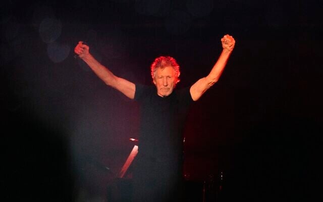 Roger Waters performs in Montevideo, Uruguay, November 17, 2023. (AP Photo/Matilde Campodonico)