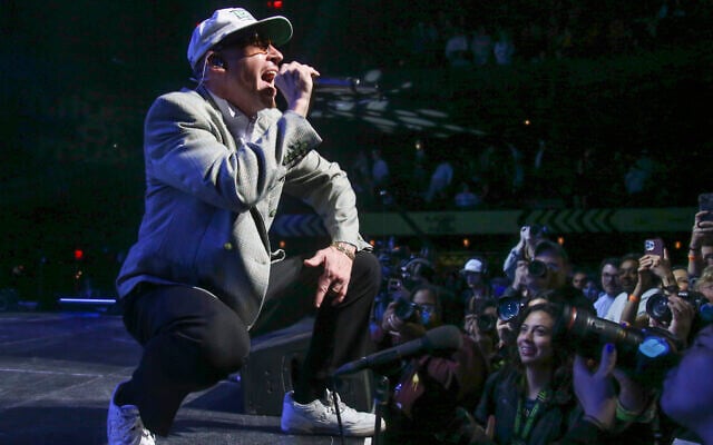 Macklemore performs at Austin City Limits Live at the Moody Theater during the South by Southwest Music Festival on March 17, 2023, in Austin, Texas. (Jack Plunkett/Invision/AP)