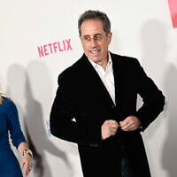 Jerry Seinfeld, right, and Jessica Seinfeld attend the premiere of Netflix’s “Kinda Pregnant” at The Plaza Hotel on February 3, 2025, in New York. (Evan Agostini/Invision/AP)