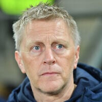 Ireland’s coach Heimir Hallgrimsson stands by the sideline before a soccer World Cup playoff semifinal soccer match between the Czech Republic and Ireland in Prague, Czech Republic, March 26, 2026. (AP/Vit Tcherny)