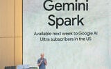 Josh Woodward, vice president of Google Labs and Gemini, speaks about Gemini Spark at a Google I/O event in Mountain View, Calif., May 19, 2026. (AP Photo/Jeff Chiu)