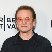 Bono attends the “GUGGI” premiere at SVA Theatre during the Tribeca Festival on June 13, 2026, in New York. (Andy Kropa/Invision/AP)