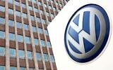 In this April 13, 2018 file photo, the Volkswagen logo is pictured in front of a company building in Wolfsburg, Germany. (AP/Michael Sohn)