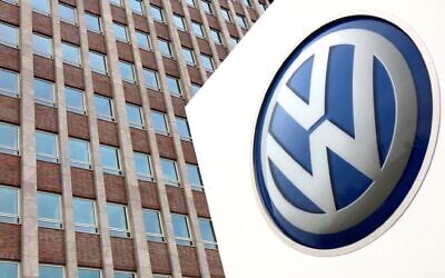 In this April 13, 2018 file photo, the Volkswagen logo is pictured in front of a company building in Wolfsburg, Germany. (AP/Michael Sohn) In this April 13, 2018 file photo, the Volkswagen logo is pictured in front of a company building in Wolfsburg, Germany. (AP/Michael Sohn)