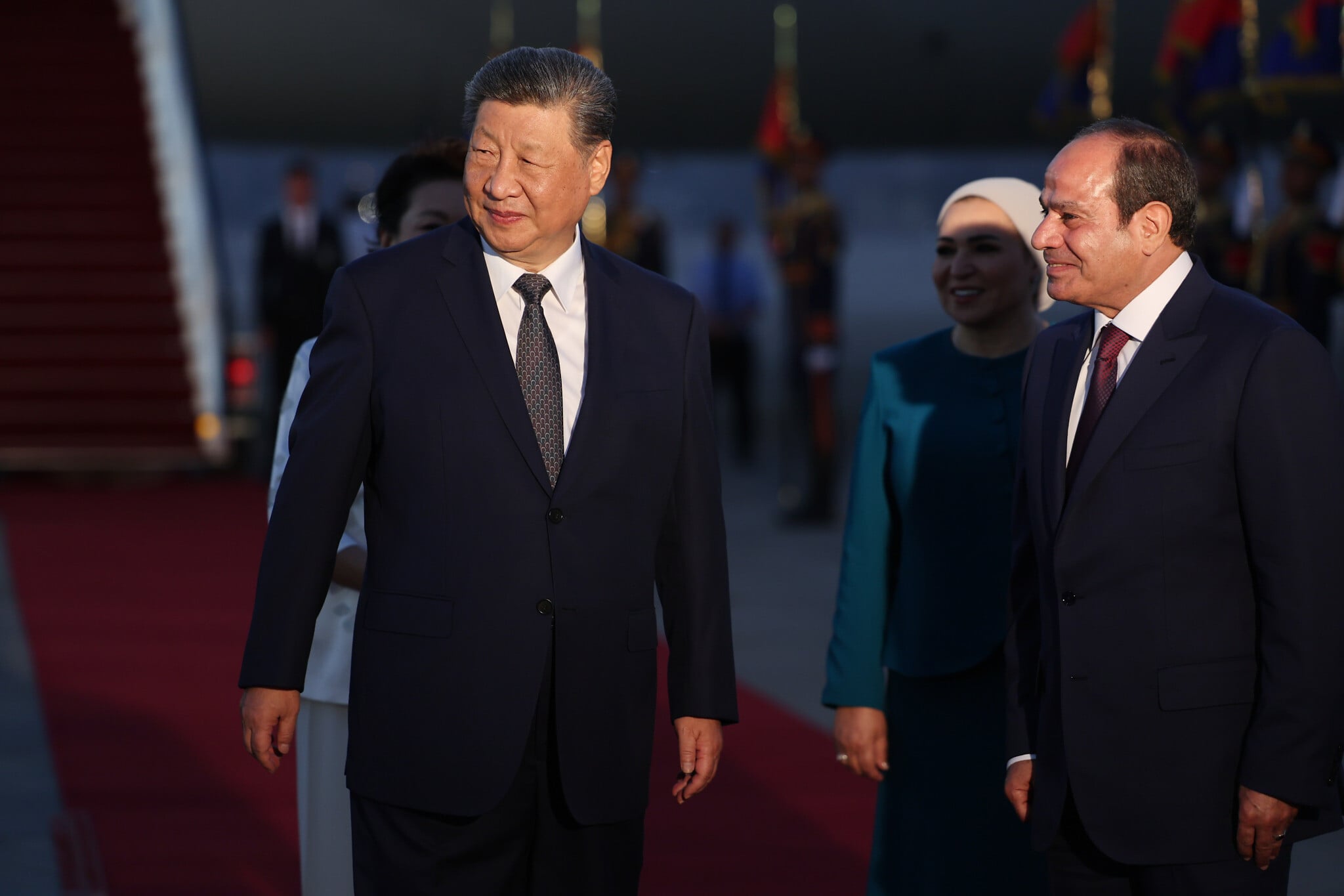 China's Xi urges new Middle East security framework during Egypt visit; Peng Liyuan chats over tea with Egyptian president's wife