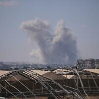 The Israeli army demolishes buildings east of Khan Younis, in the southern Gaza Strip, September 4, 2026. (AP Photo/Abdel Kareem Hana)