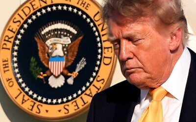 US President Donald Trump disembarks Air Force One at Morristown Airport, in Morristown, New Jersey, September 4, 2026. (Julia Demaree Nikhinson/AP) US President Donald Trump disembarks Air Force One at Morristown Airport, in Morristown, New Jersey, September 4, 2026. (Julia Demaree Nikhinson/AP)
