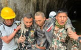 In this photo provided by the Nepal Army, a Chinese national is seen after being rescued by soldiers during an ongoing operation at the Trishuli-3A hydropower project in Nepal’s Rasuwa district, September 5, 2026. (Nepal Army via AP)