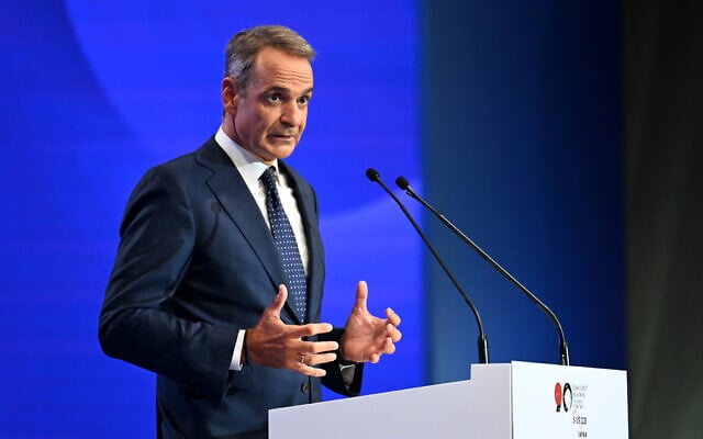 Greek Prime Minister Kyriakos Mitsotakis delivers a speech during Thessaloniki’s international trade fair, in the northern city of Thessaloniki, Greece, September 5, 2026. (AP Photo/Giannis Papanikos) Greek Prime Minister Kyriakos Mitsotakis delivers a speech during Thessaloniki’s international trade fair, in the northern city of Thessaloniki, Greece, September 5, 2026. (AP Photo/Giannis Papanikos)
