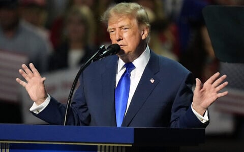 US President Donald Trump speaks at the Republican convention September 9, 2026, in Dallas. (AP Photo/Alex Brandon)