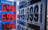 Gas prices are displayed in front of a gas station, September 10, 2026, in Carlsbad, California. (AP Photo/Gregory Bull)