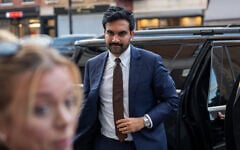 New York City Mayor Zohran Mamdani arrives for a 9/11 Interfaith Peace Walk and Talk, in New York, September 10, 2026. (AP Photo/Adam Gray)
