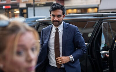 New York City Mayor Zohran Mamdani arrives for a 9/11 Interfaith Peace Walk and Talk, in New York, September 10, 2026. (AP Photo/Adam Gray)