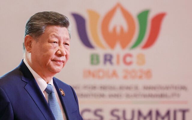 Chinese President Xi Jinping arrives at the BRICS Summit in New Delhi, India, September 12, 2026. (Alexander Kazakov, Sputnik, Kremlin/Pool Photo via AP)