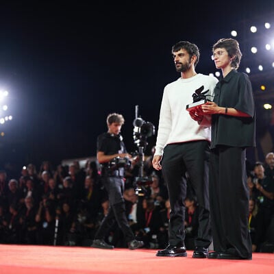Directors Yuval Abraham (left) and Rachel Szor, winners of the special jury prize for the film ‘Naza,’ pose for photographers during the closing ceremony of the 83rd edition of the Venice Film Festival in Venice, Italy, September 12, 2026. (Scott A Garfitt/Invision/AP) Directors Yuval Abraham (left) and Rachel Szor, winners of the special jury prize for the film ‘Naza,’ pose for photographers during the closing ceremony of the 83rd edition of the Venice Film Festival in Venice, Italy, September 12, 2026. (Scott A Garfitt/Invision/AP)