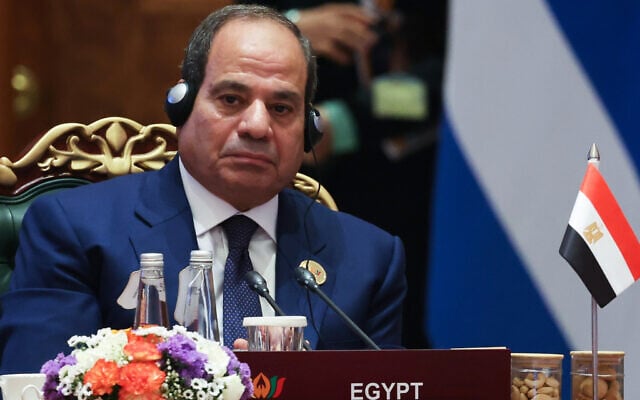 Egyptian President Abdel-Fattah el-Sissi attends a session of the BRICS Plus Outreach format in New Delhi, India, on September 13, 2026. (Alexander Kazakov, Sputnik, Kremlin Pool Photo via AP)