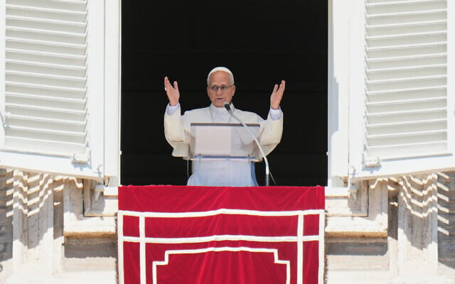 Pope Leo XIV blesses faithful during the Angelus noon prayer from the window of his studio overlooking St.Peter’s Square, at the Vatican, September 13, 2026. (AP Photo/Alessandra Tarantino) Pope Leo XIV blesses faithful during the Angelus noon prayer from the window of his studio overlooking St.Peter’s Square, at the Vatican, September 13, 2026. (AP Photo/Alessandra Tarantino)