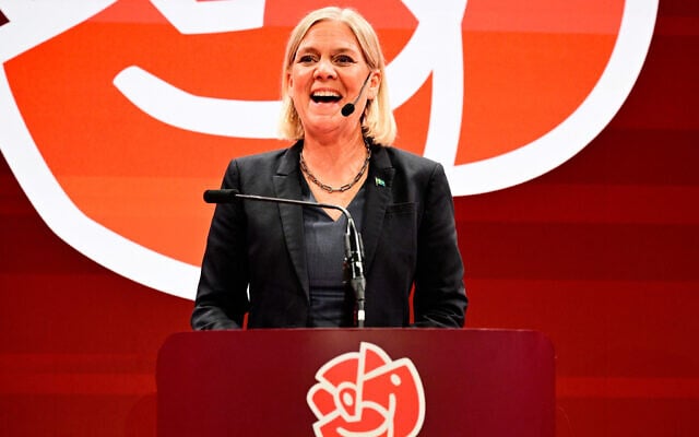 Social Democrats party leader Magdalena Andersson speaks during the Social Democrats’ election night watch party, September 13, 2026, in Stockholm. (Jonas Ekströmer/TT News Agency via AP) Social Democrats party leader Magdalena Andersson speaks during the Social Democrats’ election night watch party, September 13, 2026, in Stockholm. (Jonas Ekströmer/TT News Agency via AP)