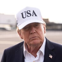 US President Donald Trump speaks with reporters before boarding Air Force One at Shannon Airport, September 13, 2026, in Shannon, Ireland. (AP Photo/Julia Demaree Nikhinson)