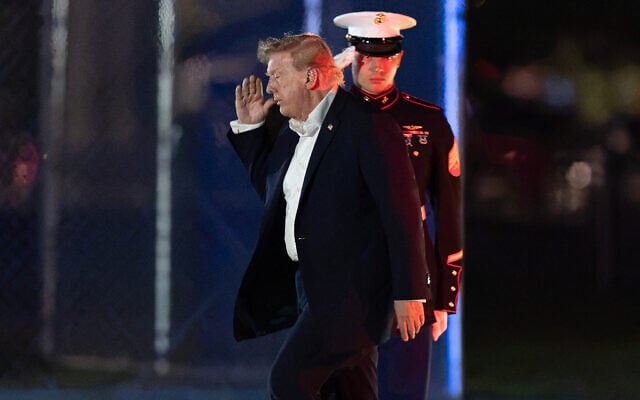 US President Donald Trump returns a salute as he walks from Marine One to his limousine upon his arrival at the Ellipse just outside of the White House, September 13, 2026, in Washington. (AP Photo/Jose Luis Magana) US President Donald Trump returns a salute as he walks from Marine One to his limousine upon his arrival at the Ellipse just outside of the White House, September 13, 2026, in Washington. (AP Photo/Jose Luis Magana)