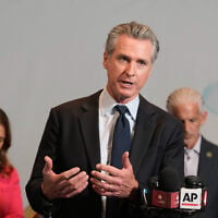 California Governor Gavin Newsom speaks at the Bay Area Discovery Museum, September 10, 2026, in Sausalito, Calif. (AP Photo/Jeff Chiu)