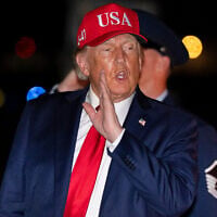 US President Donald Trump speaks to reporters as he arrives on Air Force One, September 16, 2026, at Joint Base Andrews, Maryland. (AP/Alex Brandon)