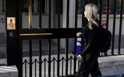 CNN Senior White House Reporter Betsy Klein walks to the White House, September 19, 2026, in Washington. (AP Photo/Jose Luis Magana)