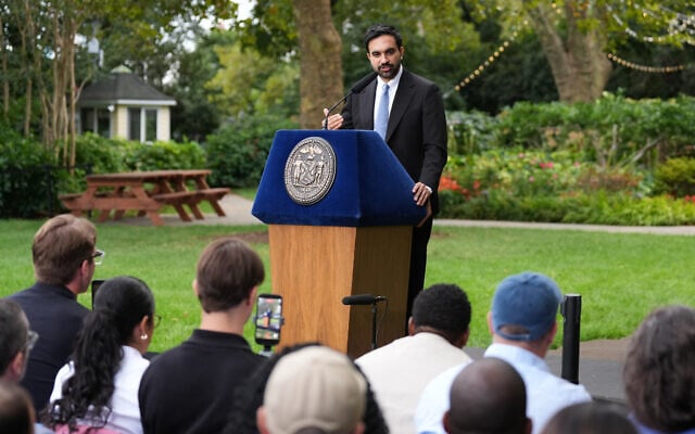 New York City Mayor Zohran Mamdani speaks to media after his meeting with US President Donald Trump, September 21, 2026, in New York. (AP Photo/Adam Gray)