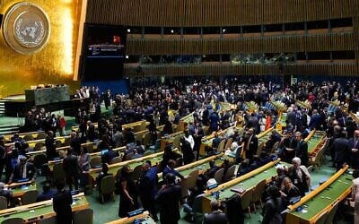 Diplomats arrive ahead of the 81st session of the United Nations General Assembly at United Nations headquarters, September 22, 2026. (AP/Yuki Iwamura)