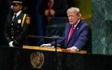 President Donald Trump speaks to the United Nations General Assembly, September 22, 2026, at the UN headquarters. (AP Photo/Julia Demaree Nikhinson)