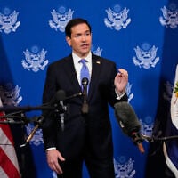 United States Secretary of State Marco Rubio speaks to the media after meeting with Russian Foreign Minister Sergey Lavrov, September 23, 2026, in New York. (AP Photo/Yuki Iwamura)