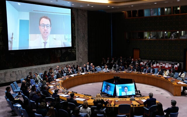 Dario Amodei, CEO of Anthropic, speaks remotely during a Security Council meeting on artificial intelligence at the 81st session of the United Nations General Assembly at United Nations headquarters, September 23, 2026. (AP Photo/Yuki Iwamura) Dario Amodei, CEO of Anthropic, speaks remotely during a Security Council meeting on artificial intelligence at the 81st session of the United Nations General Assembly at United Nations headquarters, September 23, 2026. (AP Photo/Yuki Iwamura)