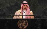 Foreign Minister Prince Faisal bin Farhan Al Saud of Saudi Arabia speaks during the 81st session of the United Nations General Assembly, in New York City, September 26, 2026. (AP Photo/Heather Khalifa)