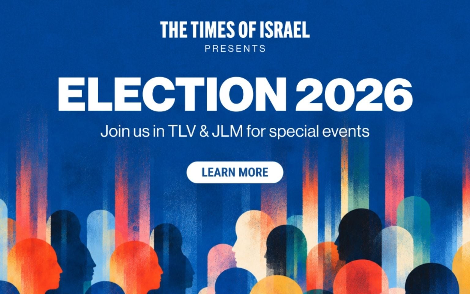 Times of Israel announces three live election-focused events
