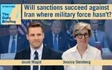 US bureau chief Jacob Magid appears on the Times of Israel Daily Briefing with host Jessica Steinberg (AP)