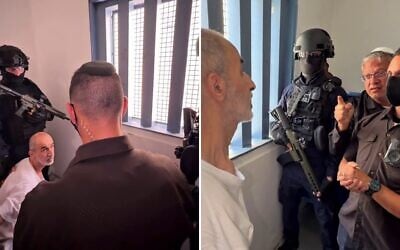 National Security Minister Itamar Ben Gvir seen berating Hassan Salamah, a Hamas terrorist jailed for orchestrating a pair of 1996 Jerusalem bus explosions that killed 45 people, in a video posted to social media on September 27. 2026. (Screenshots/Itamar Ben Gvir via X) National Security Minister Itamar Ben Gvir seen berating Hassan Salamah, a Hamas terrorist jailed for orchestrating a pair of 1996 Jerusalem bus explosions that killed 45 people, in a video posted to social media on September 27. 2026. (Screenshots/Itamar Ben Gvir via X)