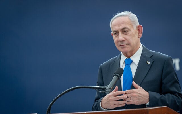 Prime Minister Benjamin Netanyahu in Jerusalem, August 5, 2026. (Chaim Goldberg/FLASH90)