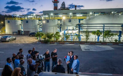 Energy, Water and Infrastructure Minister Eli Cohen visits a water desalination facility near Rishon Lezion, September 2, 2026. (Yossi Aloni/Flash90) Energy, Water and Infrastructure Minister Eli Cohen visits a water desalination facility near Rishon Lezion, September 2, 2026. (Yossi Aloni/Flash90)