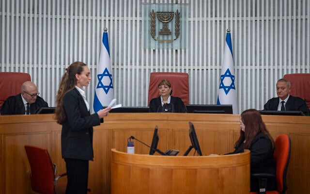 Supreme Court Justice Yael Willner arrives for a hearing on a petition filed by the Likud faction against the Central Elections Committee’s decision to prohibit the real-time transfer of information on voters who have cast their ballots during Israel’s general election, at the Supreme Court in Jerusalem, September 2, 2026. (Yonatan Sindel/Flash90) Supreme Court Justice Yael Willner arrives for a hearing on a petition filed by the Likud faction against the Central Elections Committee’s decision to prohibit the real-time transfer of information on voters who have cast their ballots during Israel’s general election, at the Supreme Court in Jerusalem, September 2, 2026. (Yonatan Sindel/Flash90)
