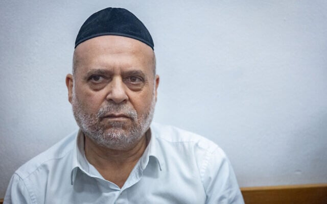 Rabbi Moshe Yazdi at his sentencing at the Jerusalem District Court, on September 6, 2026. (Yonatan Sindel/Flash90)