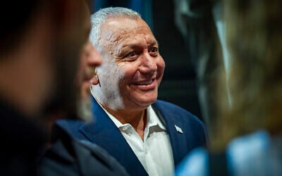Gadi Eisenkot, leader of the Yashar party, at a campaign rally in Haifa, September 23, 2026. (Sharon Leibel/Flash90) Gadi Eisenkot, leader of the Yashar party, at a campaign rally in Haifa, September 23, 2026. (Sharon Leibel/Flash90)