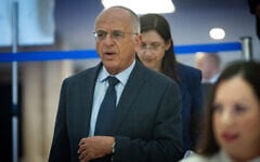 Chairman of the Central Elections Committee and Supreme Court Deputy President Noam Sohlberg arrives for a CEC hearing at the Knesset in Jerusalem on September 23, 2026. (Yonatan Sindel/Flash90)