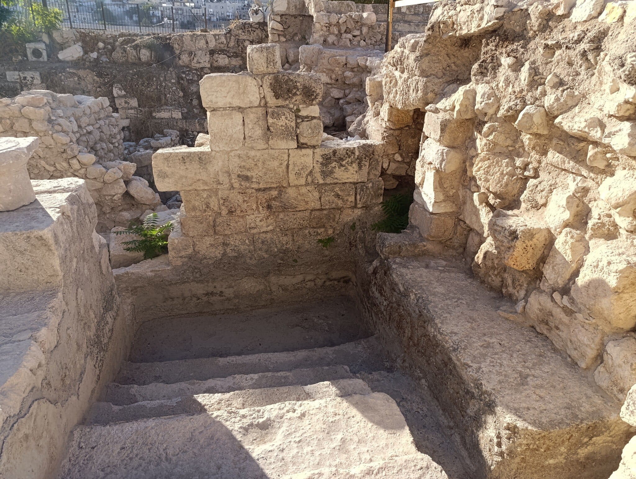One of the Second Temple-era mikvehs discovered south of the Temple Mount in Jerusalem, September 16, 2026 (Zev Stub/Times of Israel) One of the Second Temple-era mikvehs discovered south of the Temple Mount in Jerusalem, September 16, 2026 (Zev Stub/Times of Israel)