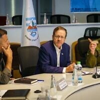 President Isaac Herzog on a visit to the IDF Judea and Samaria Division headquarters in the West Bank, on September 30, 2026. (Shalev Shalom)