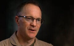 The air crew officer shot down over Iran in April and identified only as Bravo gives an interview broadcast September 13, 2026 (Screen grab/CBS 60 Minutes)