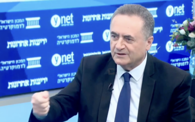 Defense Minister Israel Katz speaks at a Ynet conference, September 2, 2026. (Screenshot)