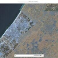 2025 aerial imagery published by govmap.gov.il shows unblurred sections in the northern Gaza Strip. (govmap.gov.il) 2025 aerial imagery published by govmap.gov.il shows unblurred sections in the northern Gaza Strip. (govmap.gov.il)